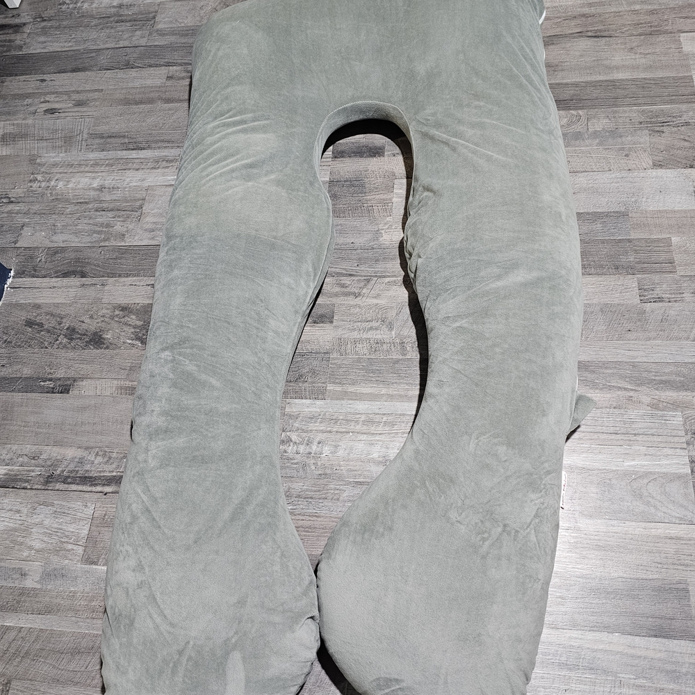 Full-Body U-Shaped Pregnancy/Support Pillow - Sage Green